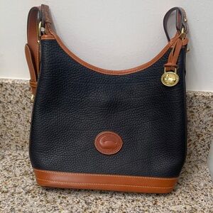 Dooney & Bourke Black and Brown Hobo Bag